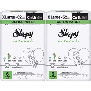 Sleepy Bebek Bezi Natural Beden:6 (15-25KG) Extra Large 124 Adet Ekonomik Ultra Pk