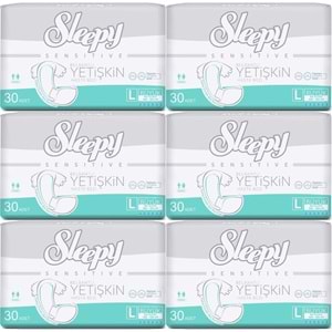 Sleepy Yetişkin Hasta Bezi Bel Bantlı L - Large - Büyük 180 Adet (6PK*30)