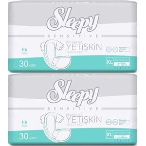 Sleepy Yetişkin Hasta Bezi Bel Bantlı XL - Extra Large - Ekstra Large 60 Adet (2PK*30)