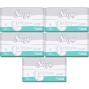 Sleepy Yetişkin Hasta Bezi Bel Bantlı XL - Extra Large - Ekstra Large 150 Adet (5PK*30)
