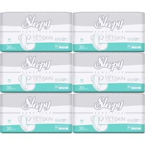 Sleepy Yetişkin Hasta Bezi Bel Bantlı XL - Extra Large - Ekstra Large 180 Adet (6PK*30)