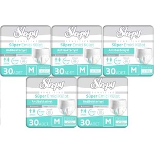Sleepy Hasta Bezi Yetişkin Emici Külot M - Orta - Medium 150 Adet (5PK*30)