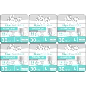 Sleepy Hasta Bezi Yetişkin Emici Külot L - Büyük - Large 180 Adet (6PK*30)