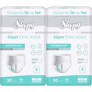 Sleepy Hasta Bezi Yetişkin Emici Külot S - Küçük - Small 60 Adet (2PK*30)