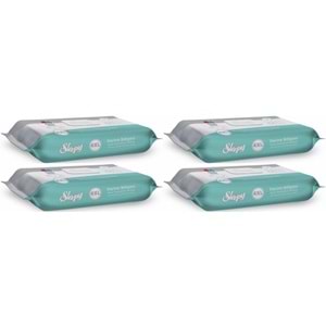 Sleepy Perine Bölgesi ve Vücut Temizleme Islak Mendil Havlu 50 Yaprak (Ebat 4XL) (4 Lü Set)