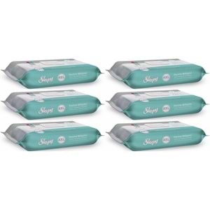 Sleepy Perine Bölgesi ve Vücut Temizleme Islak Mendil Havlu 50 Yaprak (Ebat 4XL) (6 Lı Set)