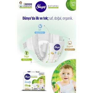 Sleepy Bebek Bezi Naturel Beden:4 (7-14Kg) Maxi 180 Adet 2 Li Jumbo Pk Serisi (3 Lü Set)