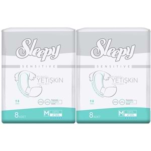Sleepy Hasta Bezi Bel Bantlı Medium - Orta Boy 16 Adet Ekonomik Pk (2PK*8)