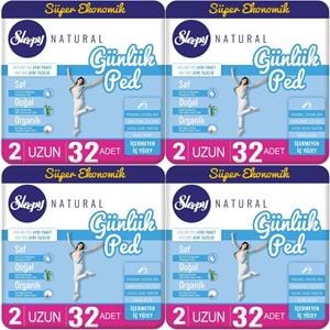 Sleepy Natural Günlük Ped Uzun 128 Adet Süper Ekonomik Pk (4PK*32)