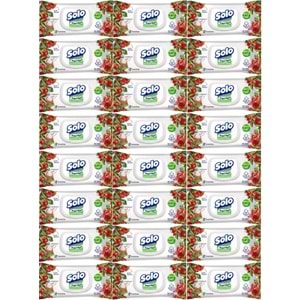 Solo Islak Havlu Mendil 50 Yaprak Elma Sirkesi & Karbonat (24 Lü Set) (8PK*3) 1200 Yaprak
