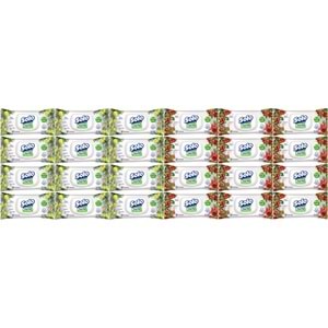 Solo Islak Havlu Mendil 50 Yaprak Limon & Biberiye-Elma Sirkesi & Karbonat (24 Lü Karma Set)