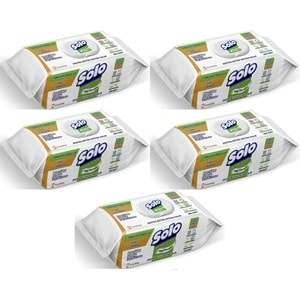 Solo Yüzey Temizlik Havlusu - Mendili 100 Yaprak Beyaz Sabun Ferahlığı (5 Li Set) 500 Yaprak