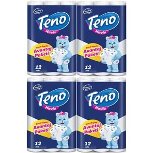 Teno Ultra Kağıt Havlu Çift Katlı 48 Li Paket (4PK*12) (Avantaj Pk Serisi)