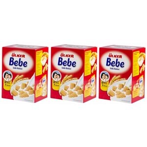 Ülker Bebe Bisküvisi 800Gr 12 Vitaminli Kutu 3 Lü Set