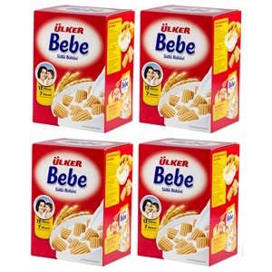 Ülker Bebe Bisküvisi 800Gr 12 Vitaminli Kutu 4 Lü Set