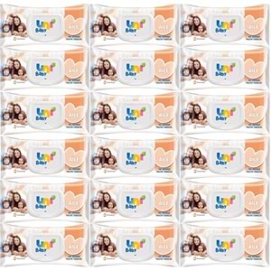 Uni Baby Islak Havlu Mendil 90 Yaprak Aile (18 Li Set) 1620 Yaprak Plastik Kapaklı