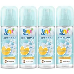 Uni Baby Bebek Kolonyası 150ML Nemlendiricili/Çiçeksi Ferahlık (4 Lü Set)