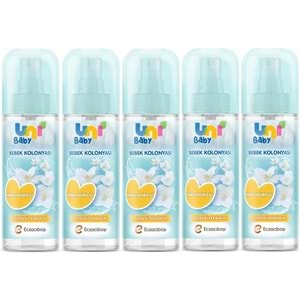 Uni Baby Bebek Kolonyası 150ML Nemlendiricili/Çiçeksi Ferahlık (5 Li Set)