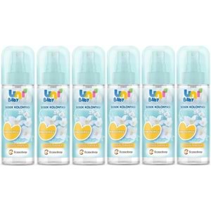 Uni Baby Bebek Kolonyası 150ML Nemlendiricili/Çiçeksi Ferahlık (6 Lı Set)