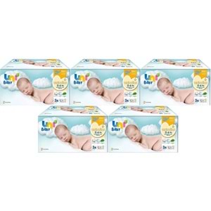 Uni Baby Islak Havlu Hassas Yeni Doğan 40 Yaprak (15 Li Set) 600 Yaprak (Narin Ciltler için) (5PK*3)