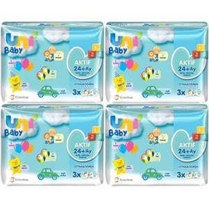 Uni Baby Islak Havlu Aktif / Oyna & Öğren 52 Yaprak (12 Li Set) 624 Yaprak (4PK*3)