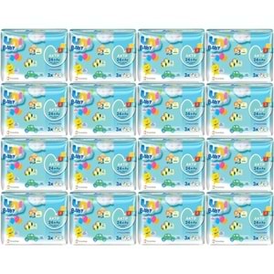 Uni Baby Islak Havlu Aktif / Oyna & Öğren 52 Yaprak (48 Li Set) 2496 Yaprak (16PK*3)
