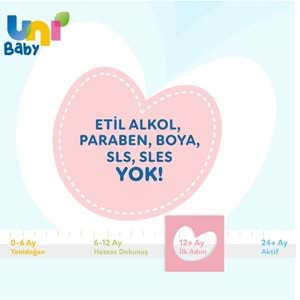Uni Baby Islak Havlu Mendil İlk Adım 52 Yaprak (18 Li Set) 936 Yaprak (6PK*3)
