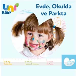 Uni Baby Islak Havlu Mendil 72 Yaprak Aktif (4 Lü Set) 288 Yaprak Plastik Kapaklı