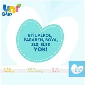 Uni Baby Islak Havlu Mendil 72 Yaprak Aktif (9 Lu Set) 648 Yaprak Plastik Kapaklı