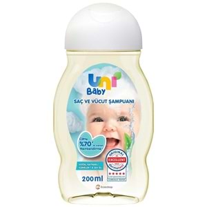 Uni Baby Bebek Saç ve Vücut Şampuanı 200ML Klasik (6 Lı Set)