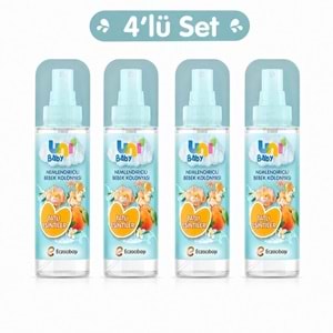 Uni Baby Bebek Kolonyası 150ML Nemlendiricili - Tatlı Esintiler (4 Lü Set)