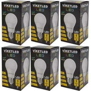 Viketled Led Ampül Beyaz-White 9W (6 Lı Set)