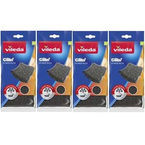 Vileda Power Inox Çelik Bulaşık Sünger (8 Li Set) (4PK*2)
