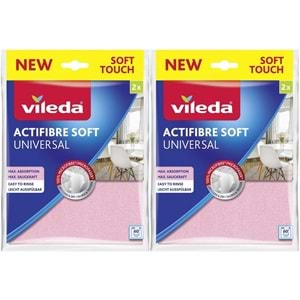 Vileda Actifibre Soft Universal New Soft Touch (Paket içi 2 Li) (2 Li Set)