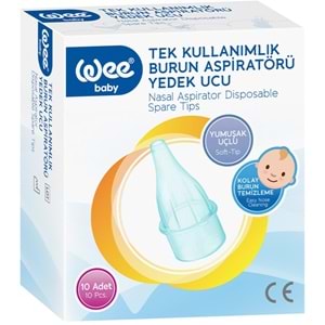 Wee Baby Burun Aspiratörü Nasal Yedek Ucu 60 Adet (6Pk*10) (Kod:163)