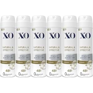 XO Deodorant 150ML Women-Kadın Natural & Effective (6 Lı Set)