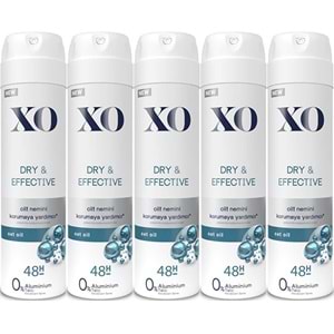 XO Deodorant 150ML Women-Kadın Dry & Effective (5 Li Set)