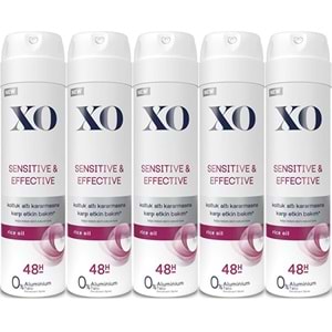 XO Deodorant 150ML Women-Kadın Sensitive & Effective (5 Li Set)