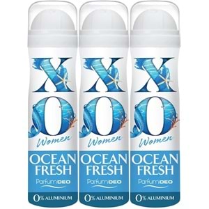 XO Deodorant 150ML Women-Kadın Ocean Fresh (3 Lü Set)