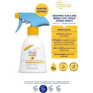 Sebamed Sun Care Bebek Güneş Losyonu Kremi Sprey 50+ 200ML PARFÜMSÜZ (Hassas Ciltler) (2 Li Set)