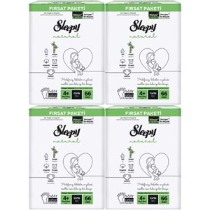 Sleepy Bebek Bezi Naturel Beden:4+ (9-16KG) Maxi Plus 264 Adet Avantaj Fırsat Pk