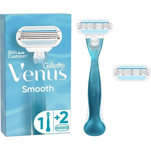 Gillette Venus Smooth Kadın Tıraş Makinesi + Yedek Başlık Ergonomik Tasarım ile Hassas Cilt İçin