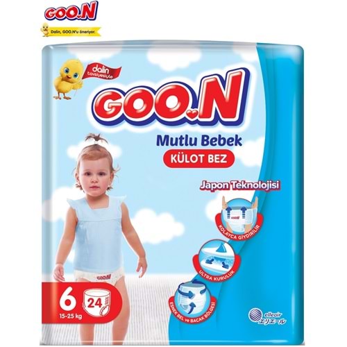 Goon Mutlu Bebek Jumbo Külot Bebek Bezi Beden:6 (15-25Kg) Xl 24 Adet