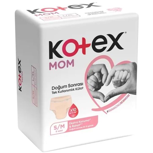 Kotex Mom Lohusa Külodu - Külot Bez S - Small - Küçük / M - Medium - Orta (İç Adet 8) Tekli Pk