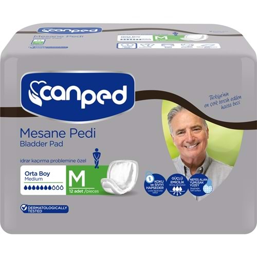 Canped Mesane Pedi Klasik Erkek M-Orta (İç Adet 12 Li) Tekli Paket