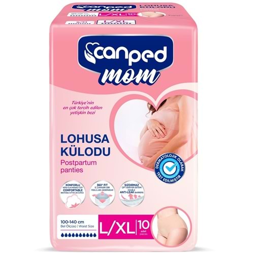 Canped Mom Lohusa Külodu - Külot Bez L - Large - Büyük / XL - Extra Large - (İç Adet 10) Tekli Pk