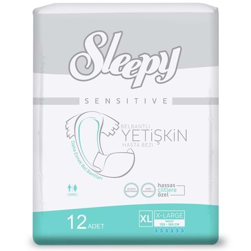 Sleepy Hasta Bezi Bel Bantlı XL Extra Large Boy 12 Li Tekli Pk