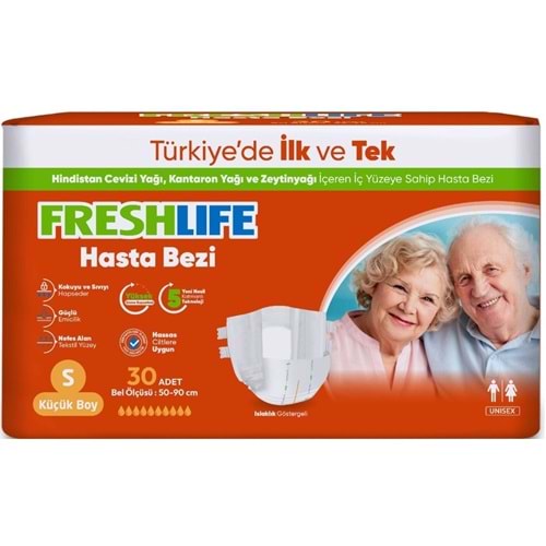 FreshLife Yetişkin Hasta Bezi Bel Bantlı S - Küçük - Small 30 Adet