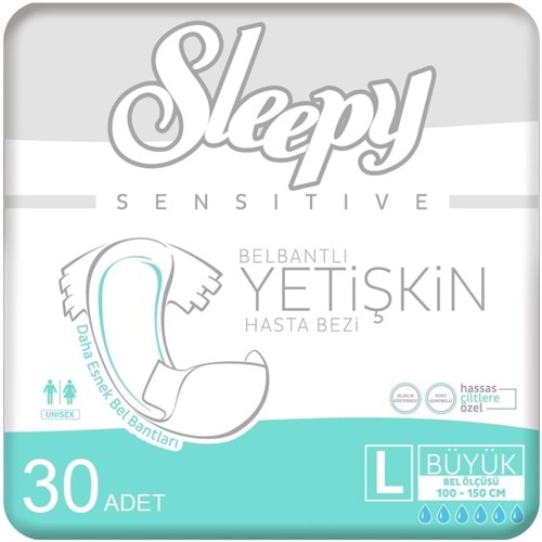 Sleepy Yetişkin Hasta Bezi Bel Bantlı L - Large - Büyük 30 Adet