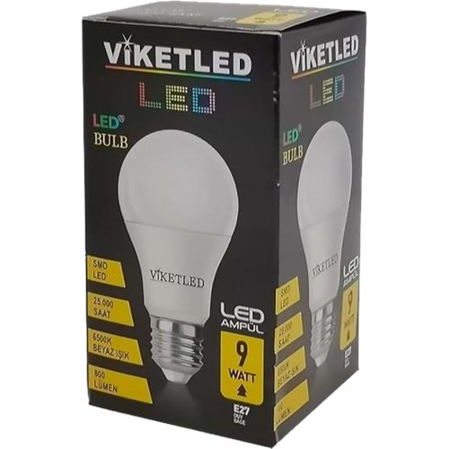 Viketled Led Ampül Beyaz-White 9W